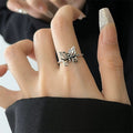 925 sterling silver butterfly shaped ring - silvery