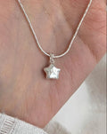 S925 pure silver sweet and cute pentagram pendant necklace