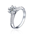 S925 Sterling Silver Queen Moissanite Ring