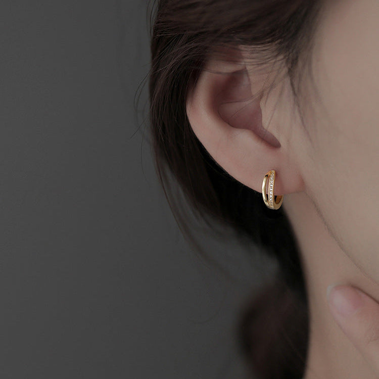 925 silver simple and versatile ear buckle