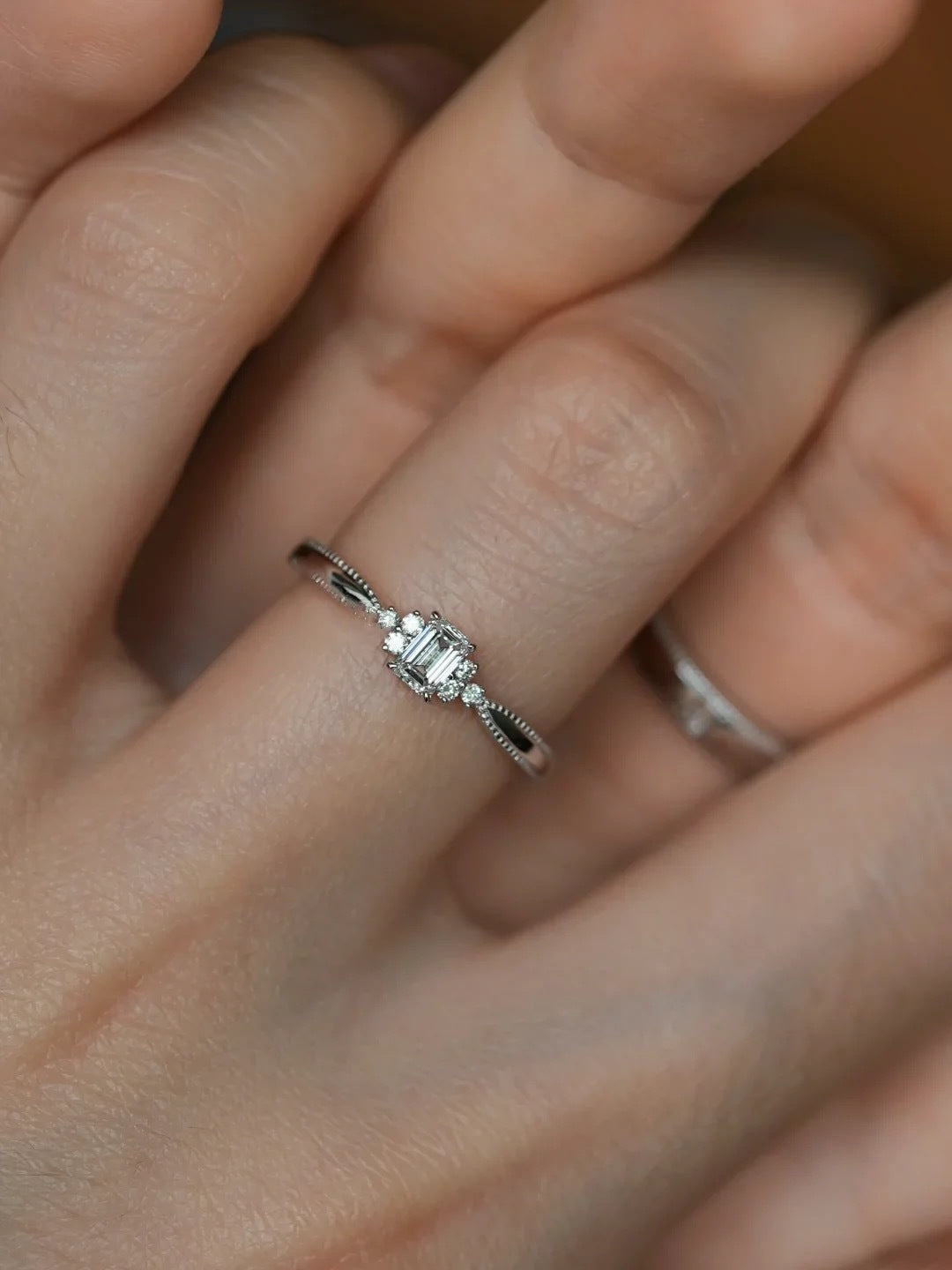 S925 sterling silver couple's ring
