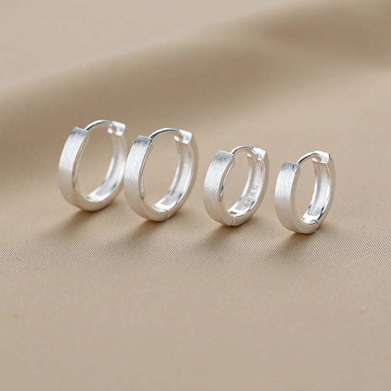 999 Silver Circle Earrings