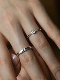 S925 sterling silver couple's ring