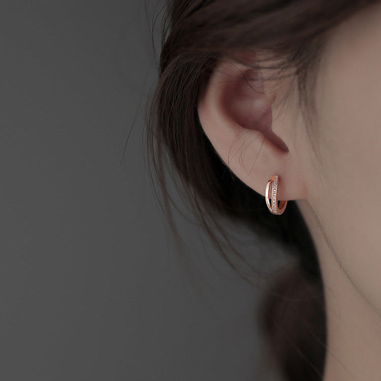 925 silver simple and versatile ear buckle