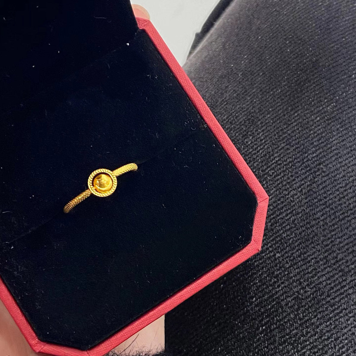 S925 sterling silver ring - golden