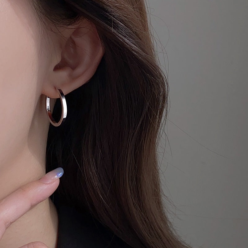 S925 sterling silver hoop earrings