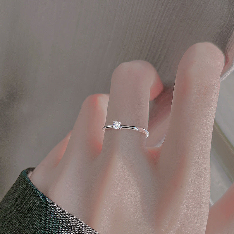 S925 sterling silver ring - silvery