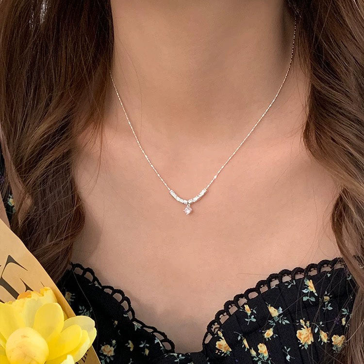 925 sterling silver necklace - silvery