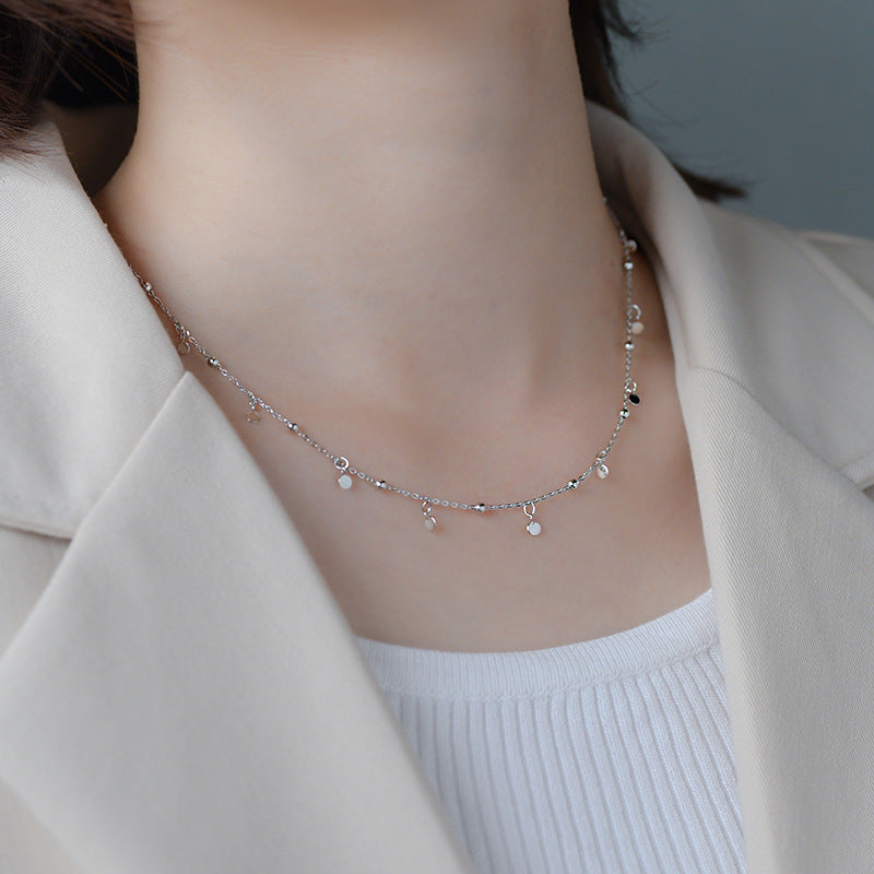 925 sterling silver plain chain necklace