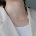 925 sterling silver plain chain necklace