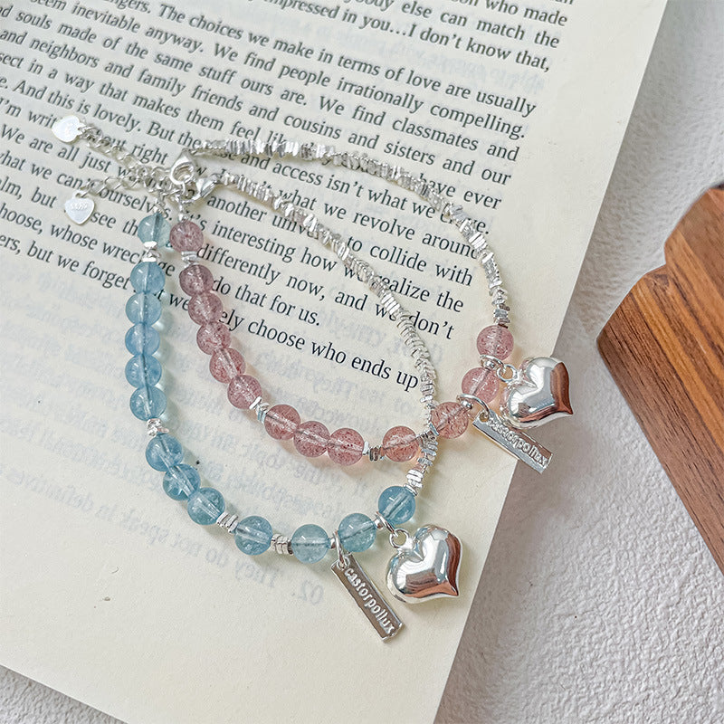 925 sterling silver crystal bracelet - silvery