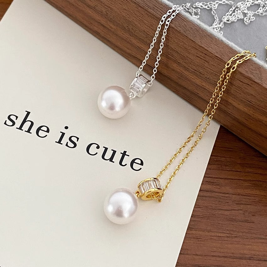925 sterling silver pearl pendant necklace