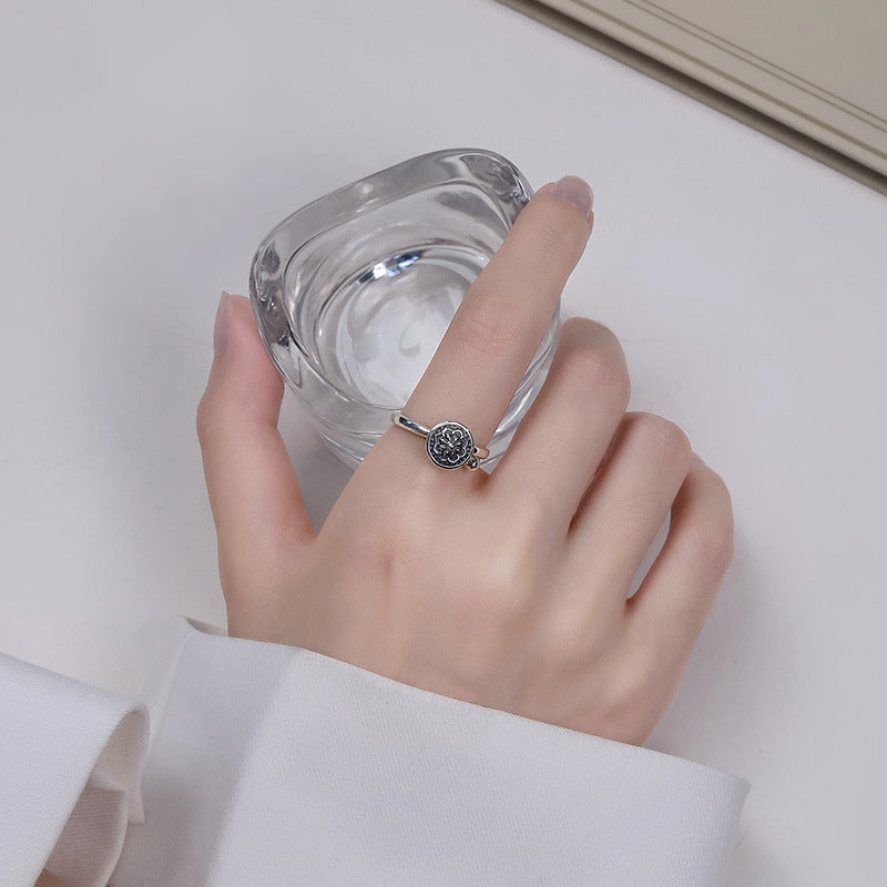 925 sterling silver ring - silvery