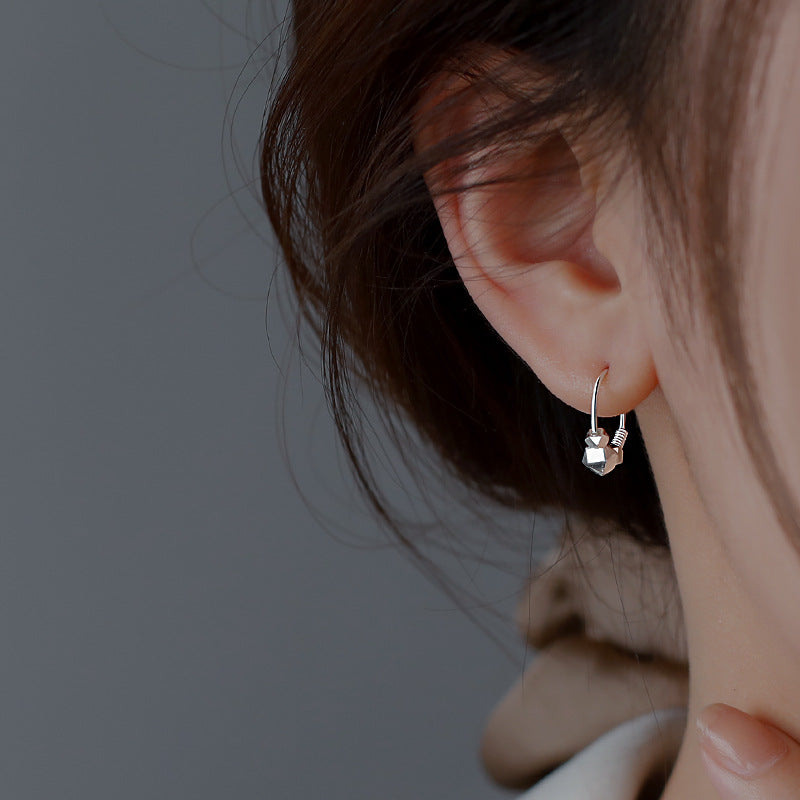 925 sterling silver earrings - silvery