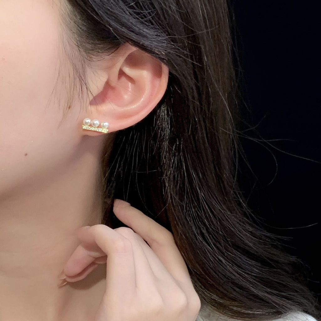 925 sterling silver pearl earrings