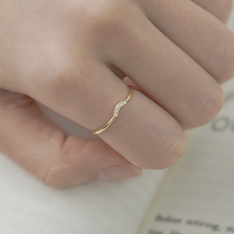 925 sterling silver ring - golden