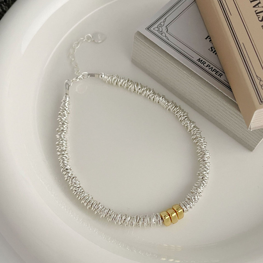 925 sterling silver bracelet -  silvery