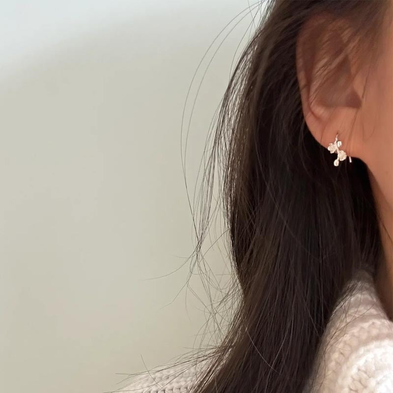 925 sterling silver earrings - silvery
