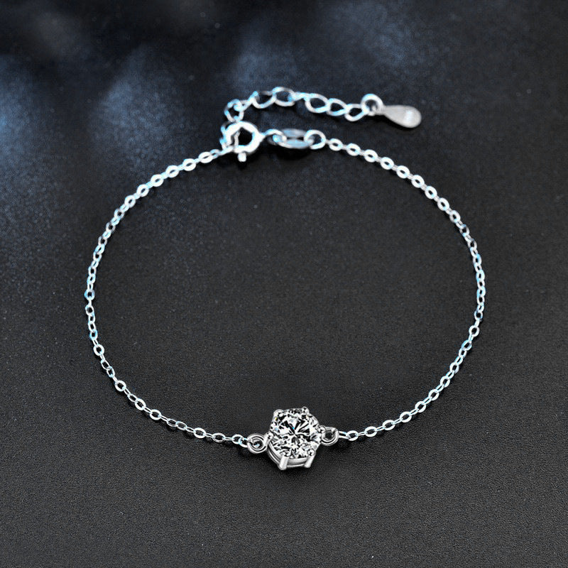 925 Sterling Silver Moissanite Bracelet