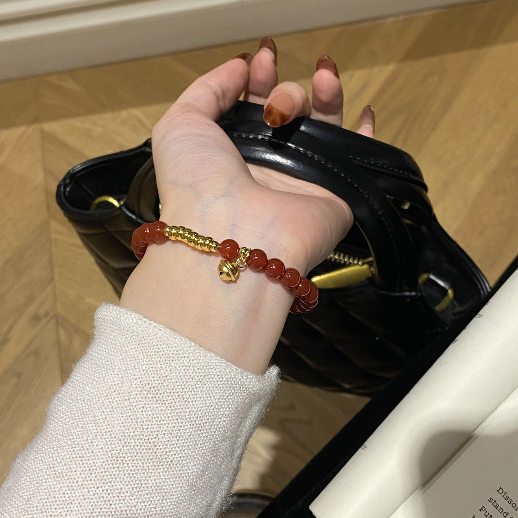 925 sterling silver red agate bracelet