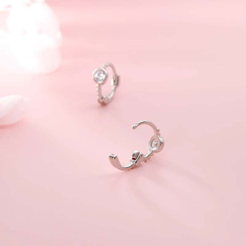 925 sterling silver earrings - silvery