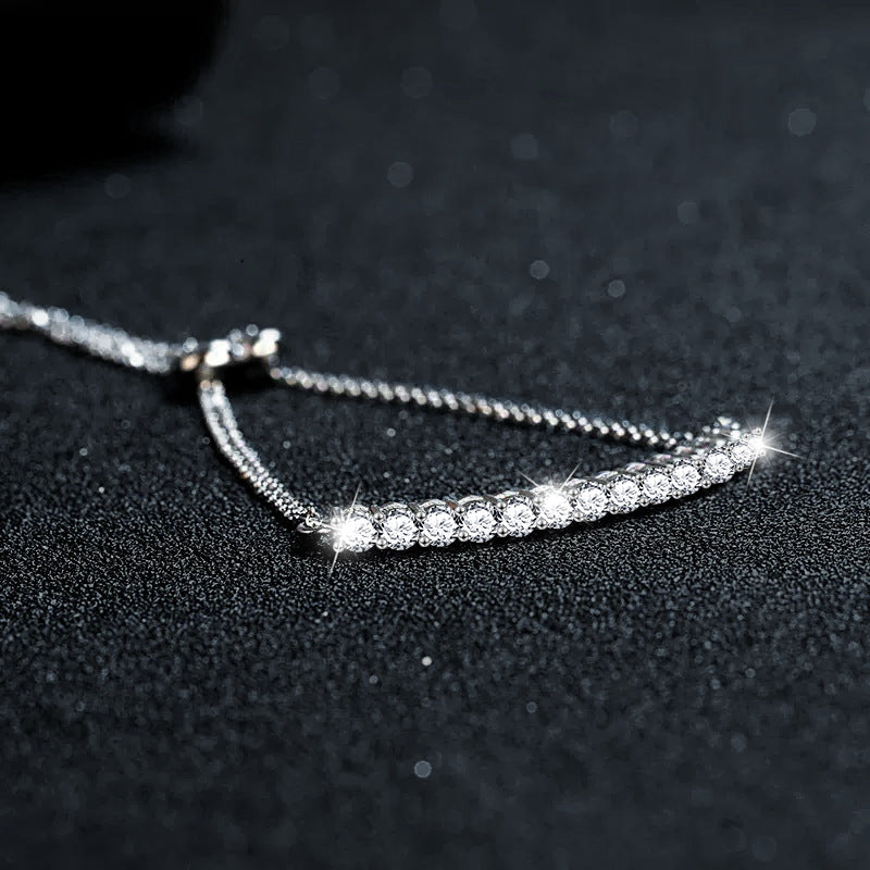 S925 Silver Moissanite "Smile" Bracelet