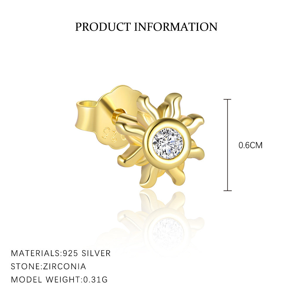 S925 Sterling Silver Ear Stud and Earring Set