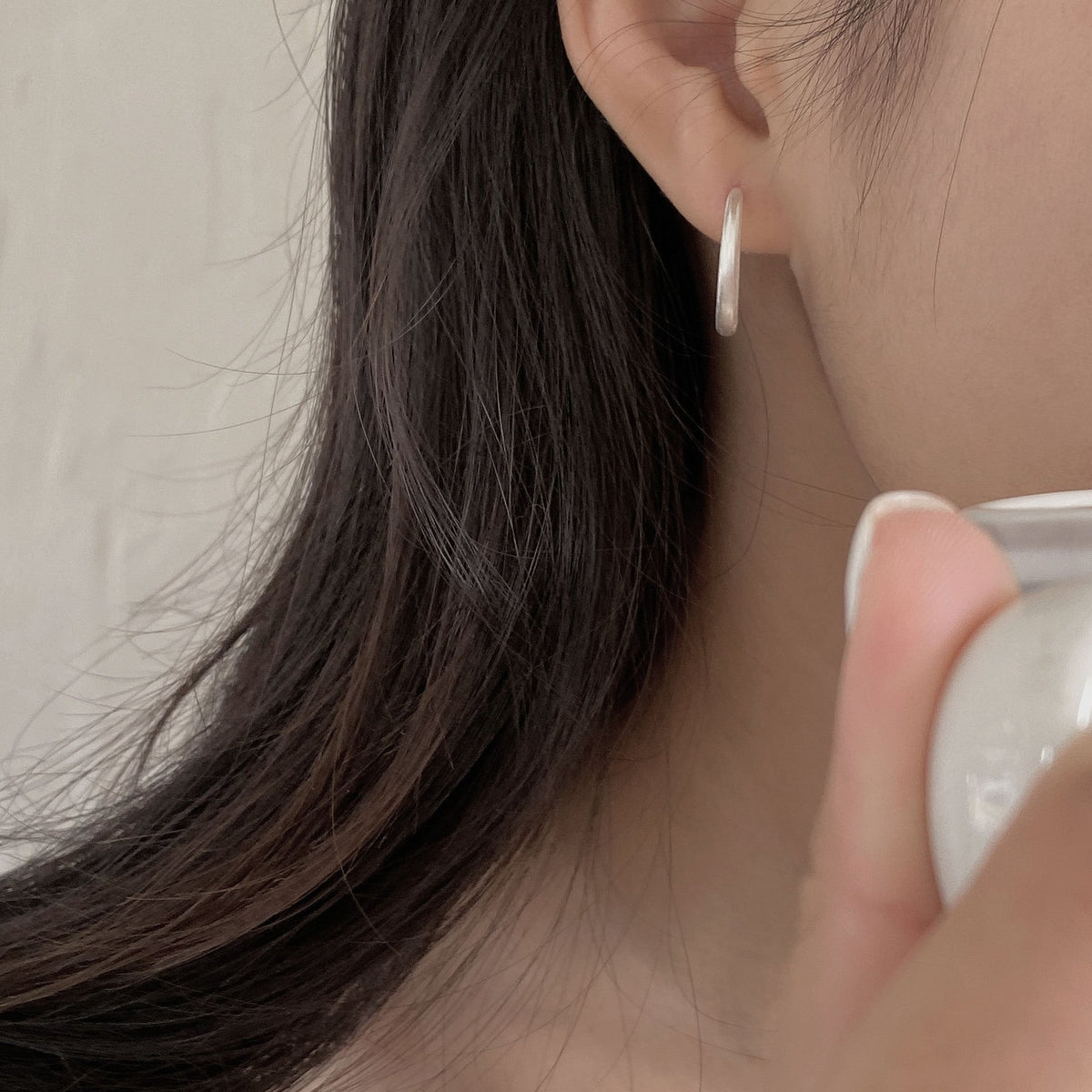 925 sterling silver earrings - silvery