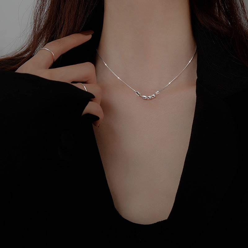 925 sterling silver necklace - silvery