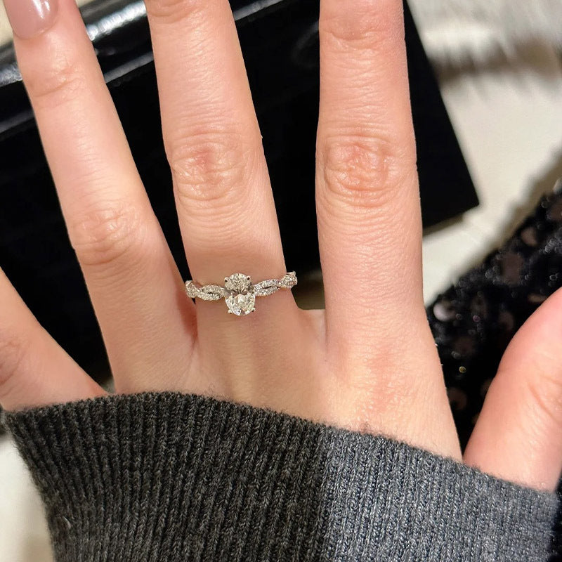 S925 sterling silver engagement ring