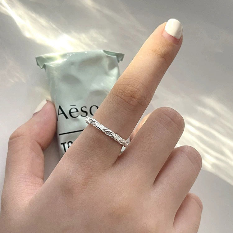 S925 Sterling Silver Open Ring - Silvery