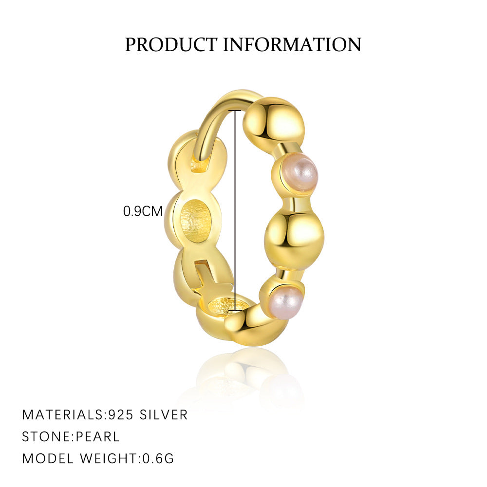 S925 Sterling Silver Colorful Zircon Huggie Earrings