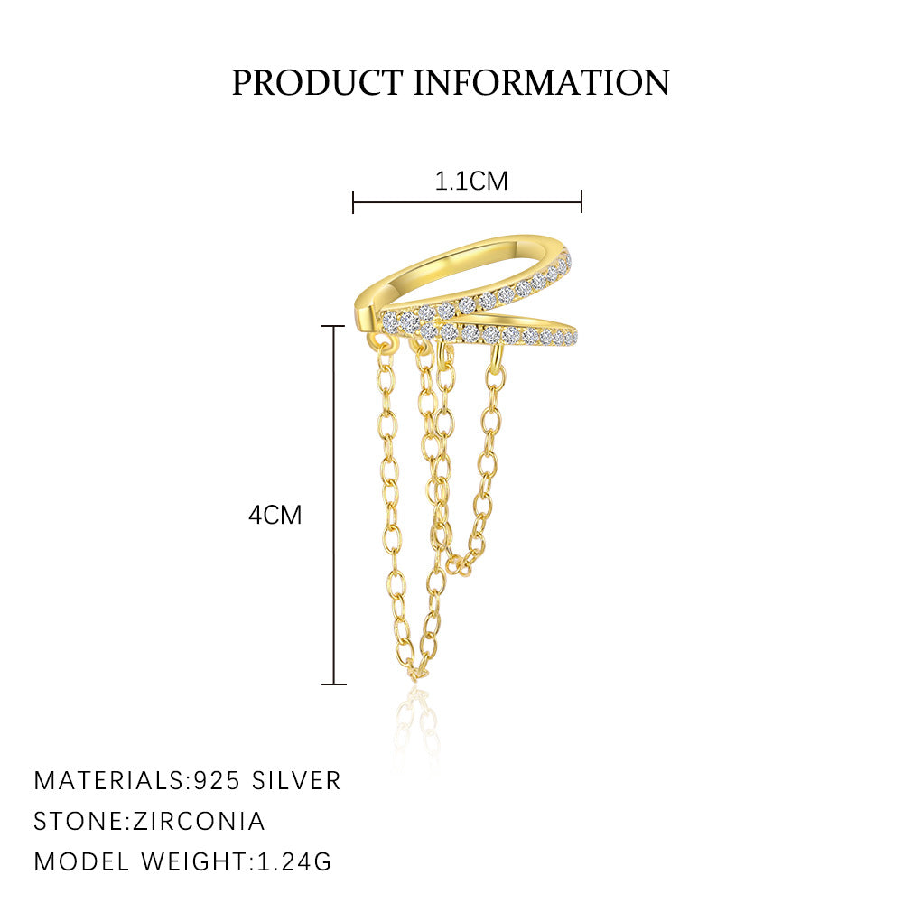 S925 Sterling Silver Stud Earrings with Zirconia