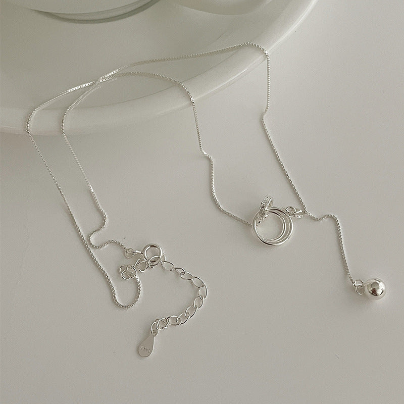 925 sterling silver necklace - silvery