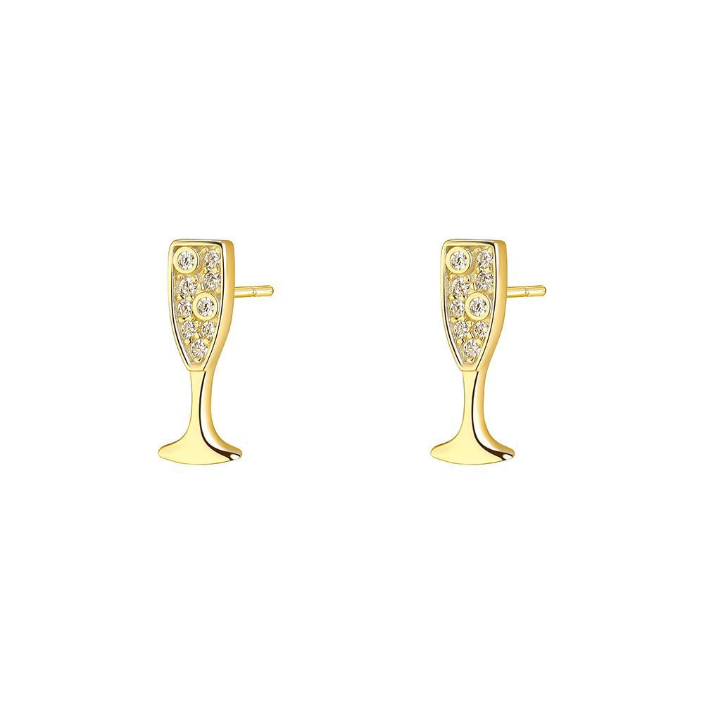 S925 Sterling Silver Zircon Stud Earrings