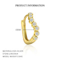 S925 Sterling Silver Earrings with High-Sparkle Zirconia