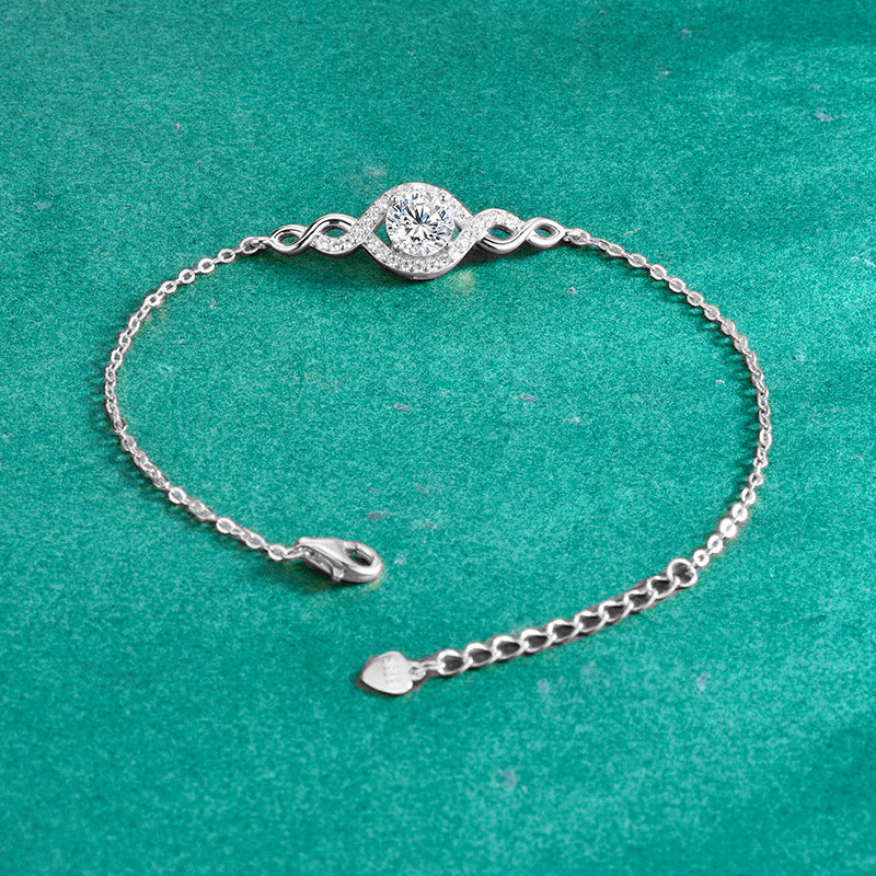 S925 Sterling Silver "Angel's Tear" Moissanite Bracele