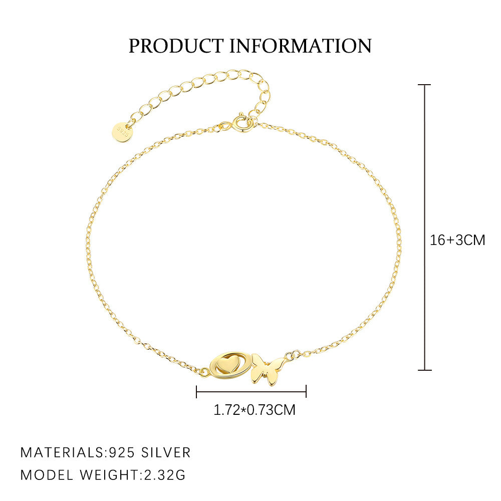 S925 Sterling Silver 26-Letter Bracelet