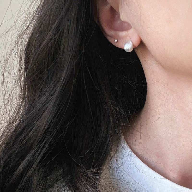 S925 sterling silver water droplet earrings