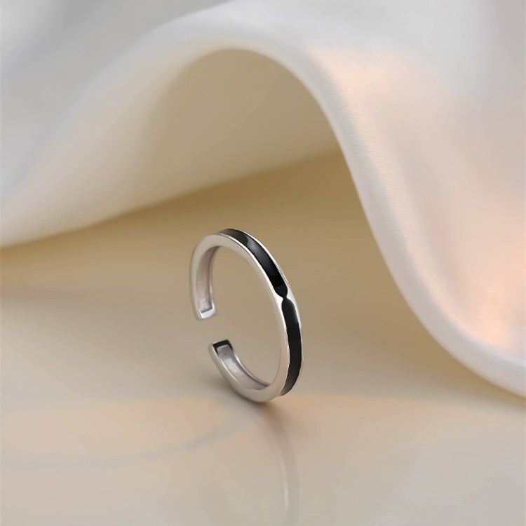 925 sterling silver open ring - silvery
