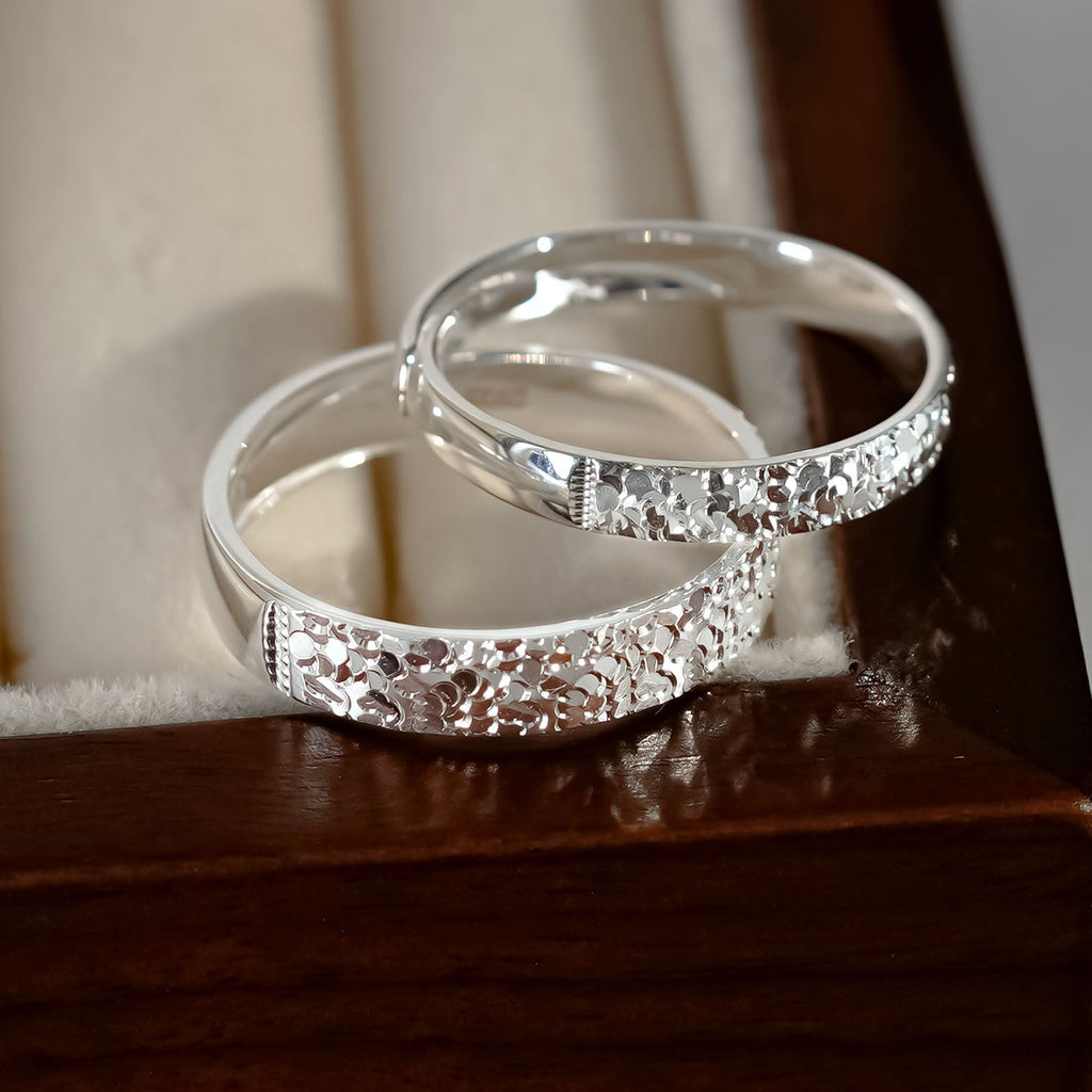 S925 sterling silver sparkling open ring