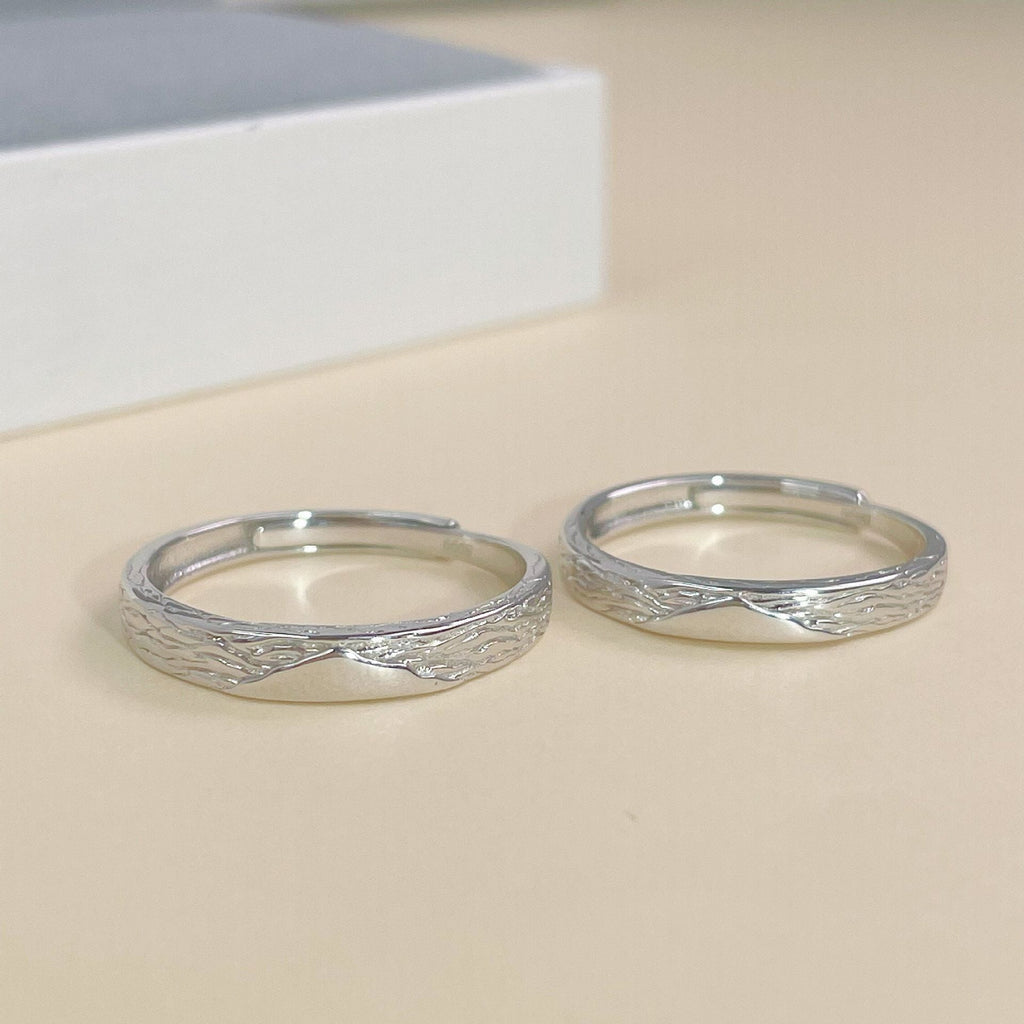 999 Silver Couple's Ring - Silvery