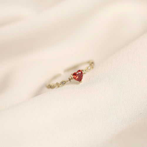 925 silver inlaid zircon ring