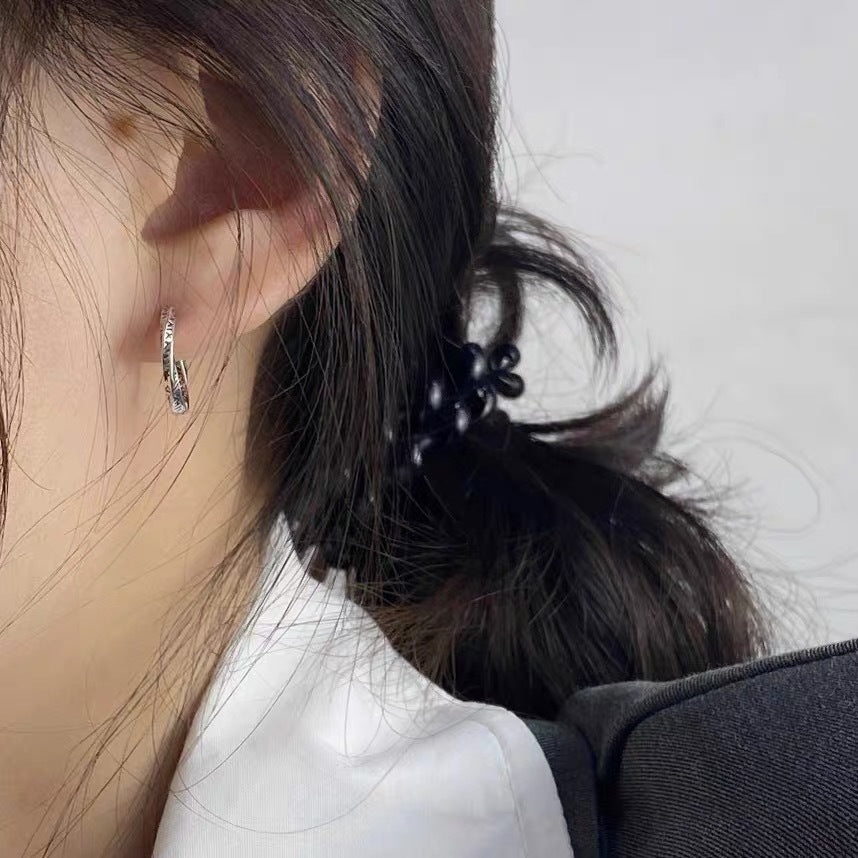 925 sterling silver earrings - silvery