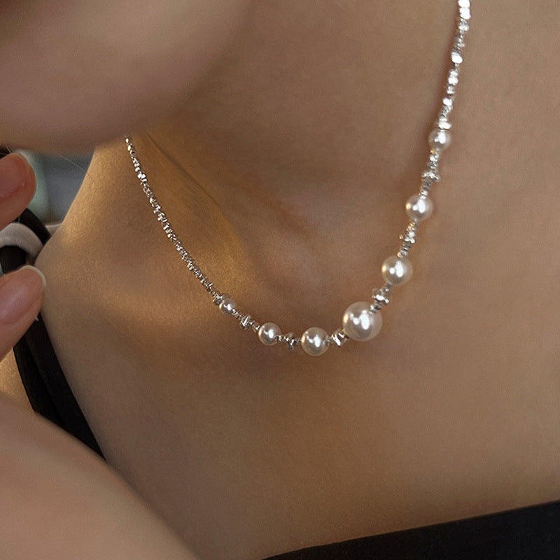 S925 Silver Artificial Pearl Necklace