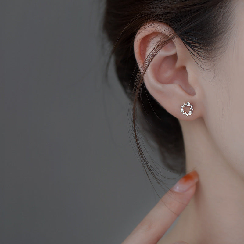 925 sterling silver earrings - silvery