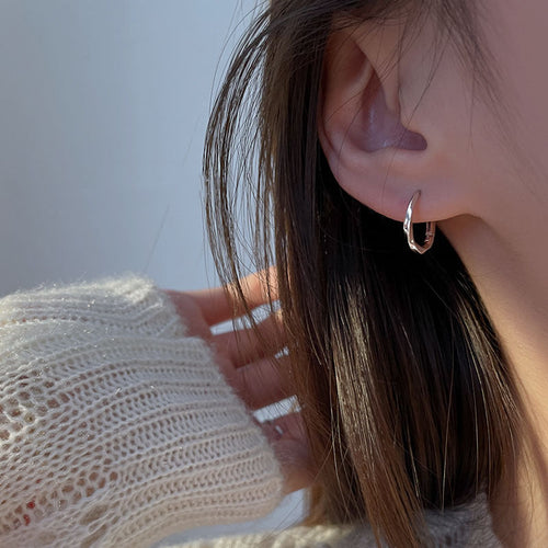 925 sterling silver circle earrings