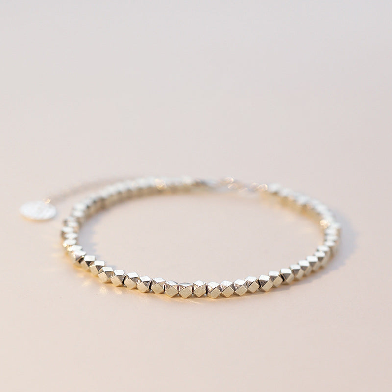 925 sterling silver broken silver bracelet - silvery