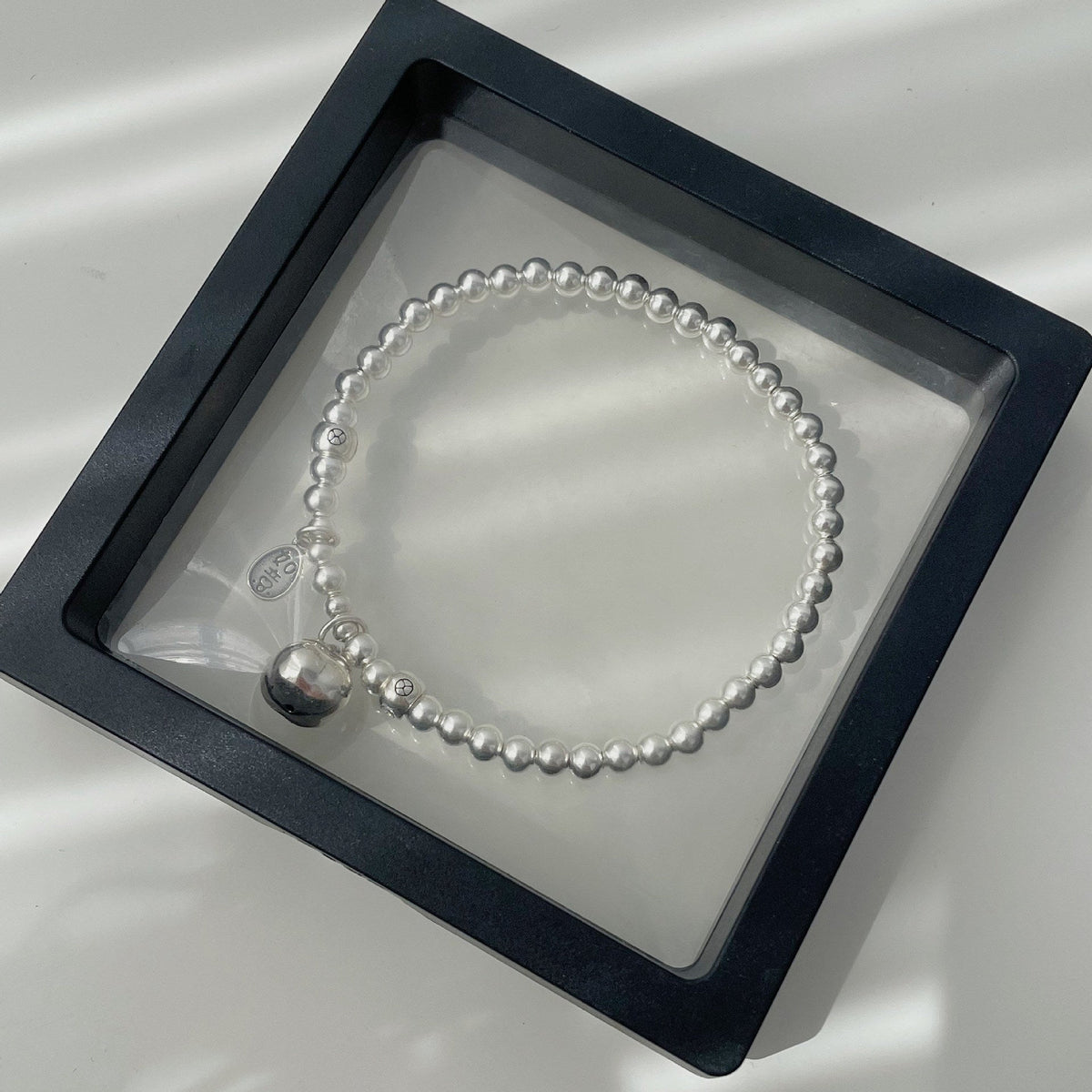 925 Silver Round Bead Bracelet - Silvery
