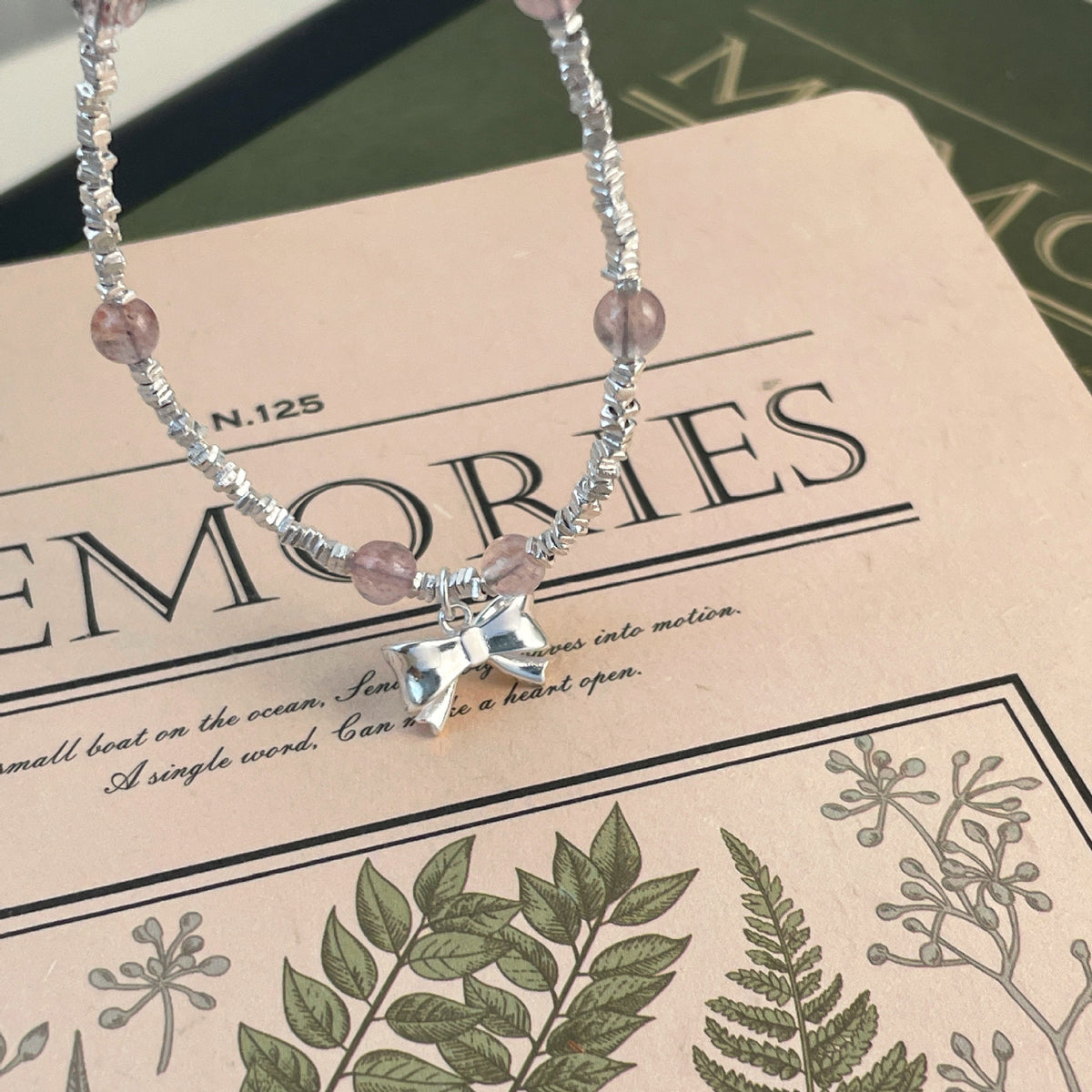 925 sterling silver strawberry crystal bracelet - silvery